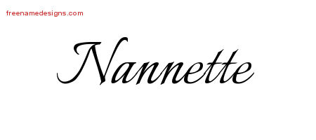 Calligraphic Name Tattoo Designs Nannette Download Free