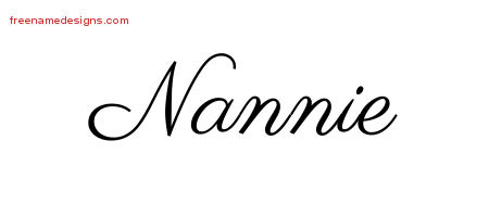Classic Name Tattoo Designs Nannie Graphic Download