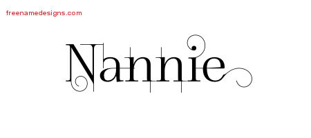 Decorated Name Tattoo Designs Nannie Free