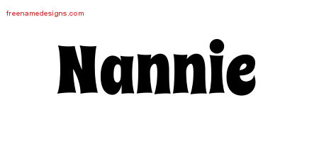 Groovy Name Tattoo Designs Nannie Free Lettering