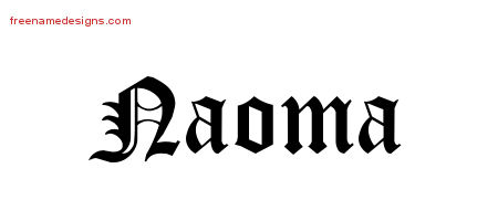 Blackletter Name Tattoo Designs Naoma Graphic Download