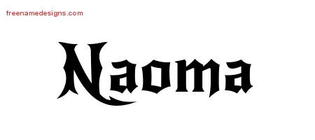 Gothic Name Tattoo Designs Naoma Free Graphic