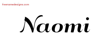 Art Deco Name Tattoo Designs Naomi Printable