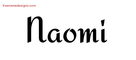 Calligraphic Stylish Name Tattoo Designs Naomi Download Free