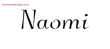 Elegant Name Tattoo Designs Naomi Free Graphic