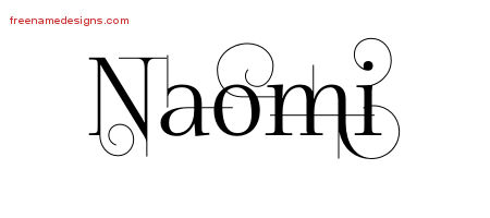 Decorated Name Tattoo Designs Naomi Free