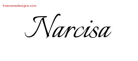 Calligraphic Name Tattoo Designs Narcisa Download Free