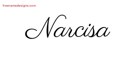 Classic Name Tattoo Designs Narcisa Graphic Download