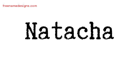 Typewriter Name Tattoo Designs Natacha Free Download