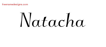 Elegant Name Tattoo Designs Natacha Free Graphic