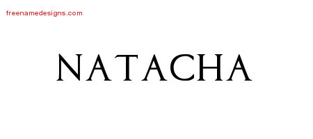 Regal Victorian Name Tattoo Designs Natacha Graphic Download