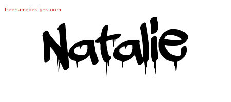 Graffiti Name Tattoo Designs Natalie Free Lettering