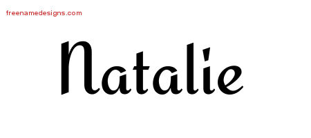 Calligraphic Stylish Name Tattoo Designs Natalie Download Free
