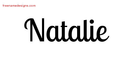 Handwritten Name Tattoo Designs Natalie Free Download