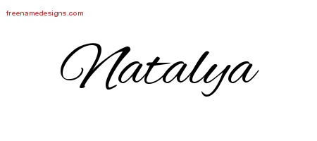 Cursive Name Tattoo Designs Natalya Download Free