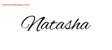 Cursive Name Tattoo Designs Natasha Download Free
