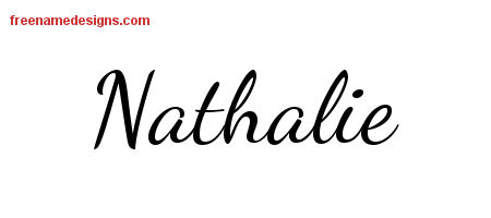 Lively Script Name Tattoo Designs Nathalie Free Printout