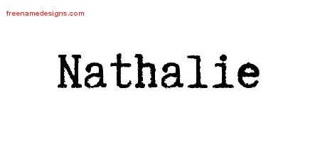 Typewriter Name Tattoo Designs Nathalie Free Download