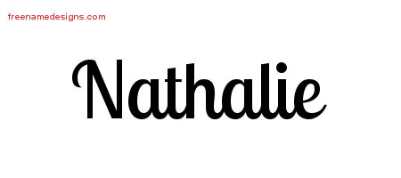 Handwritten Name Tattoo Designs Nathalie Free Download