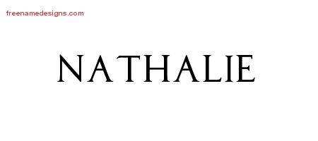 Regal Victorian Name Tattoo Designs Nathalie Graphic Download