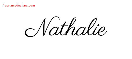 Classic Name Tattoo Designs Nathalie Graphic Download