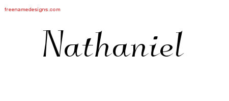 Elegant Name Tattoo Designs Nathaniel Download Free