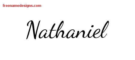 Lively Script Name Tattoo Designs Nathaniel Free Download