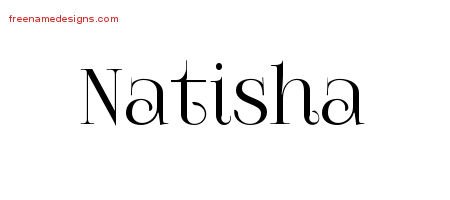 Vintage Name Tattoo Designs Natisha Free Download
