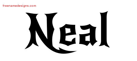 Gothic Name Tattoo Designs Neal Download Free