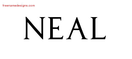 Regal Victorian Name Tattoo Designs Neal Printable
