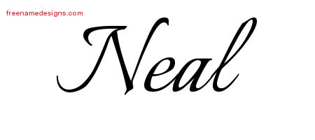 Calligraphic Name Tattoo Designs Neal Free Graphic