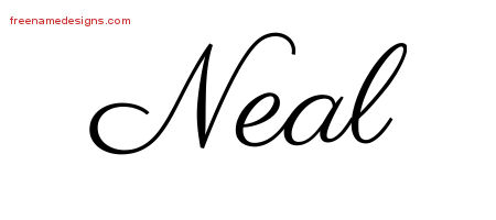 Classic Name Tattoo Designs Neal Printable