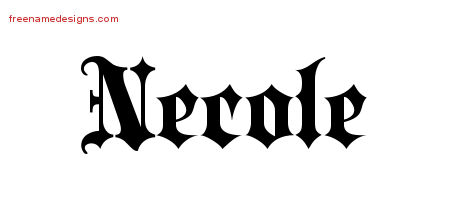 Old English Name Tattoo Designs Necole Free