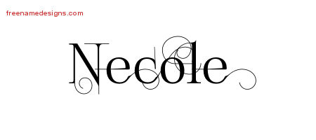 Decorated Name Tattoo Designs Necole Free