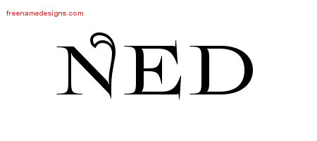 Flourishes Name Tattoo Designs Ned Graphic Download