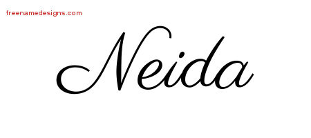 Classic Name Tattoo Designs Neida Graphic Download