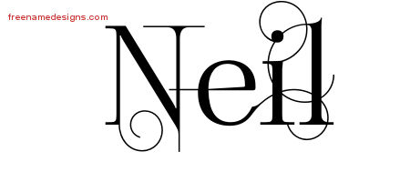 Decorated Name Tattoo Designs Neil Free Lettering