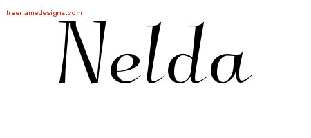 Elegant Name Tattoo Designs Nelda Free Graphic