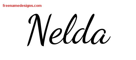 Lively Script Name Tattoo Designs Nelda Free Printout