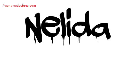 Graffiti Name Tattoo Designs Nelida Free Lettering