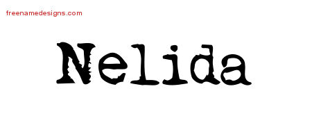 Vintage Writer Name Tattoo Designs Nelida Free Lettering