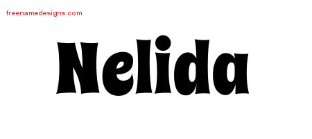 Groovy Name Tattoo Designs Nelida Free Lettering