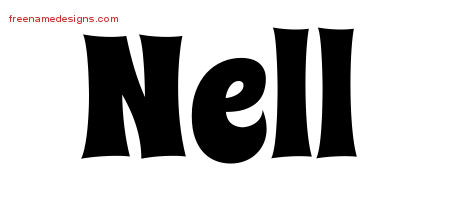 Groovy Name Tattoo Designs Nell Free Lettering