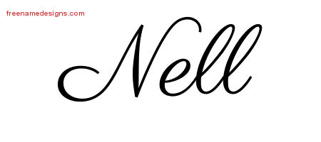 Classic Name Tattoo Designs Nell Graphic Download