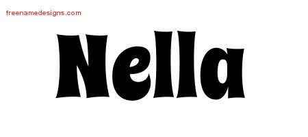 Groovy Name Tattoo Designs Nella Free Lettering