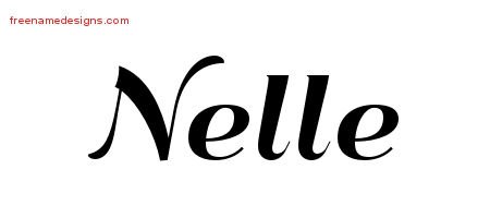 Art Deco Name Tattoo Designs Nelle Printable