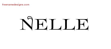 Flourishes Name Tattoo Designs Nelle Printable
