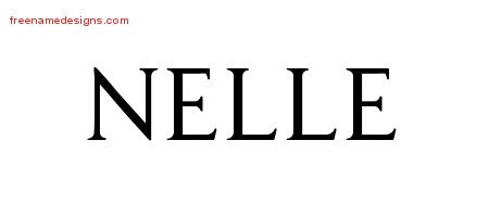 Regal Victorian Name Tattoo Designs Nelle Graphic Download