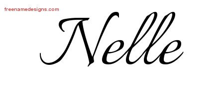 Calligraphic Name Tattoo Designs Nelle Download Free