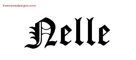 Blackletter Name Tattoo Designs Nelle Graphic Download